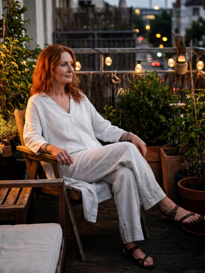 Phyllis | Long Tunic Top & Wide-Leg Pants Set