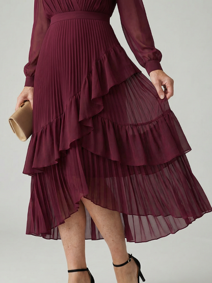 Aris | Fluid Drape Midi Dress