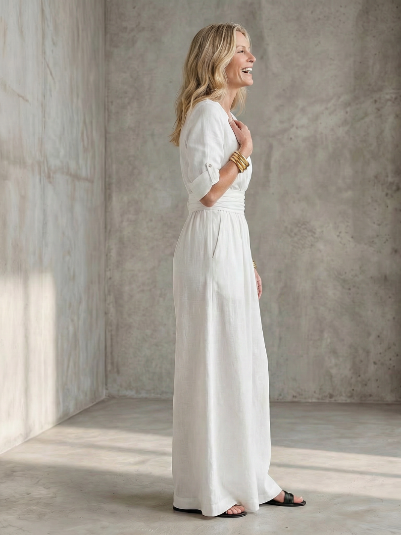 Dorothy | Wide-Leg Crossover Jumpsuit
