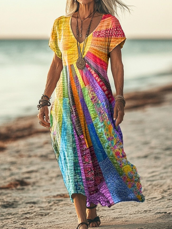 Azura | Printed Bohemian Dress