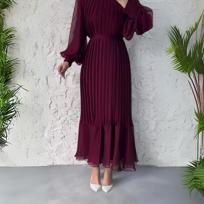 Hazel | Pleated Elegant Dress