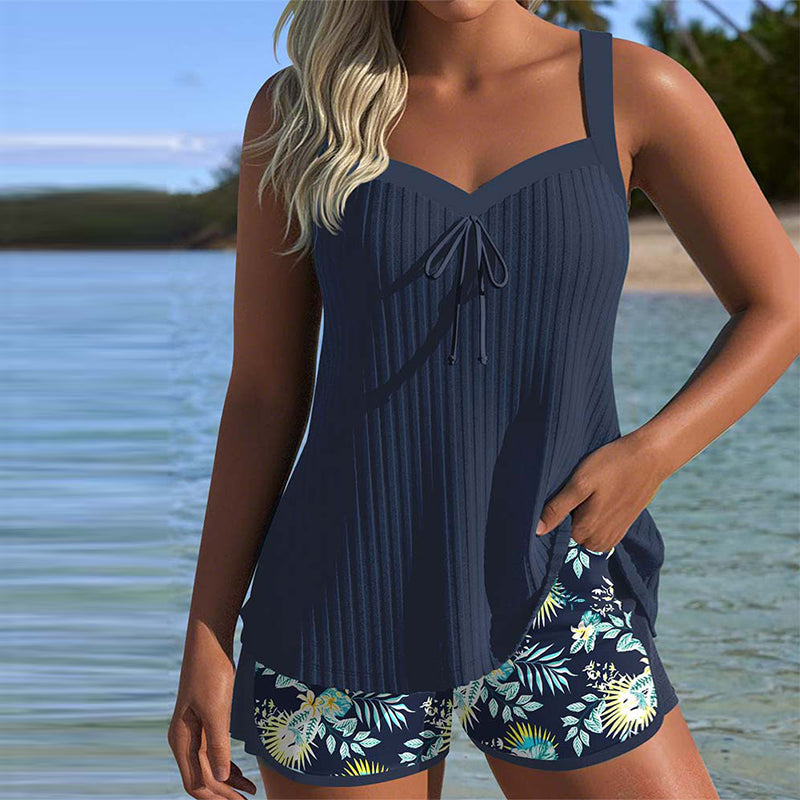 Béatrice | Striped Tankini That Skims