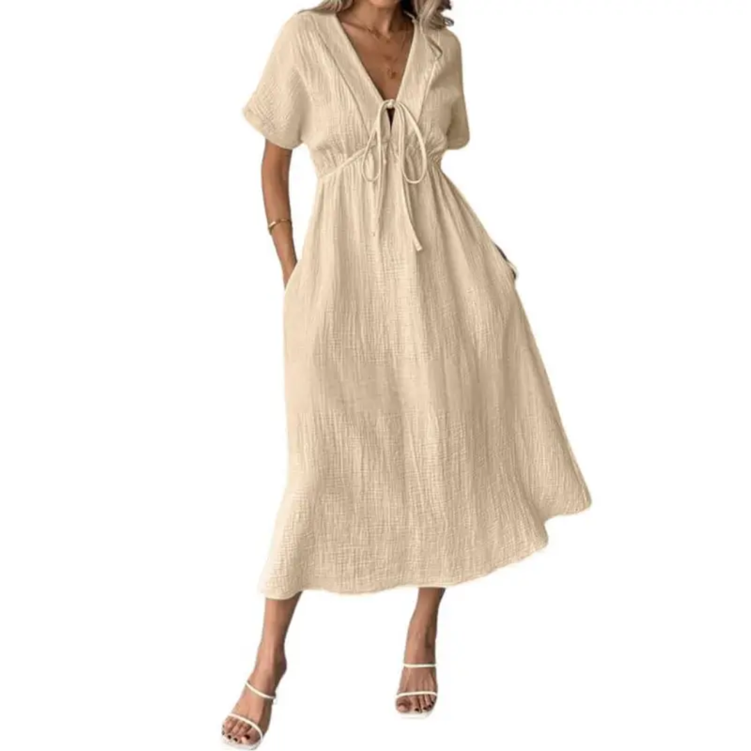 Breanne | Relaxed V-Neck Maxi Dress