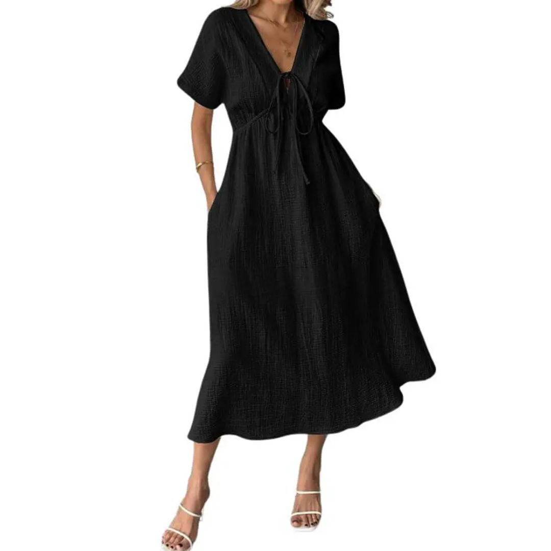 Breanne | Relaxed V-Neck Maxi Dress