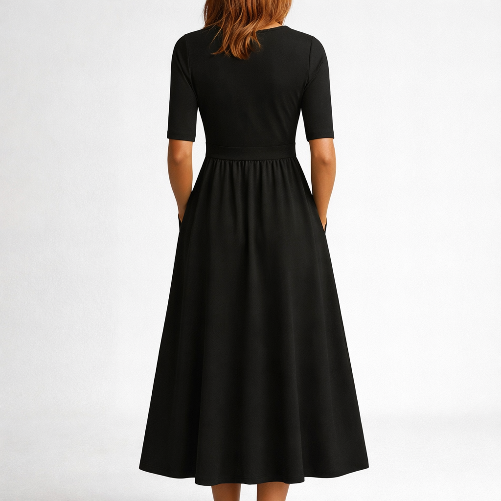 Diane | Elegant Midi Dress with Pockets