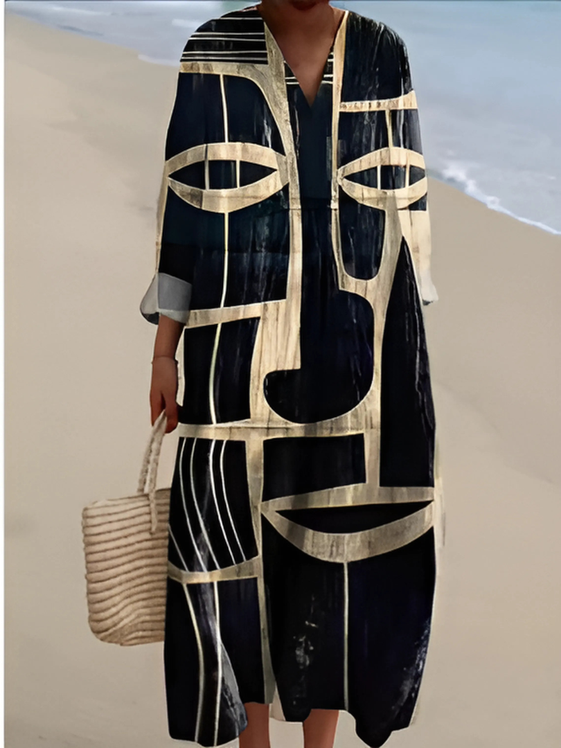 Kim | Soft Flattering Print Dress