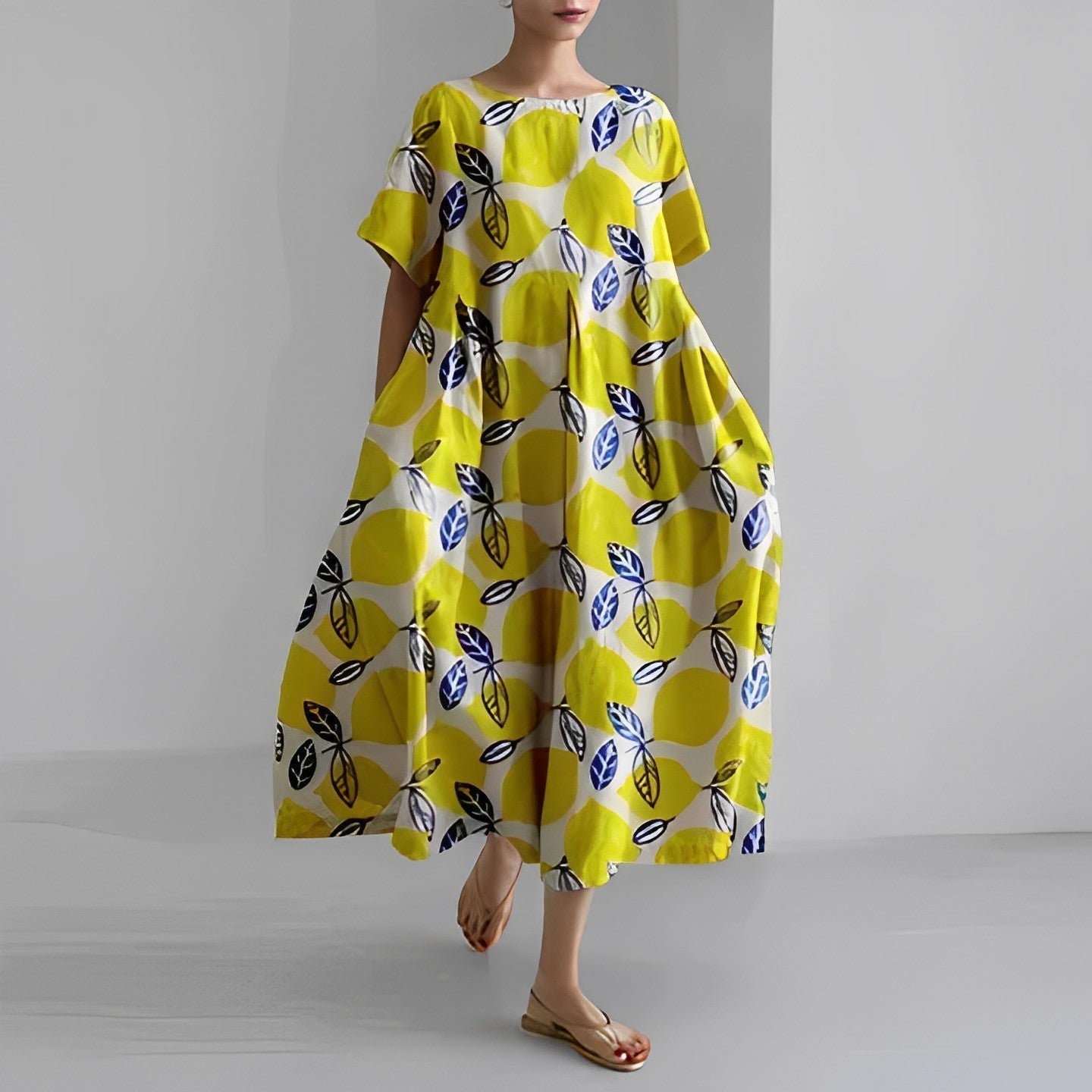 Artistic Floral Oversized Maxi Dress