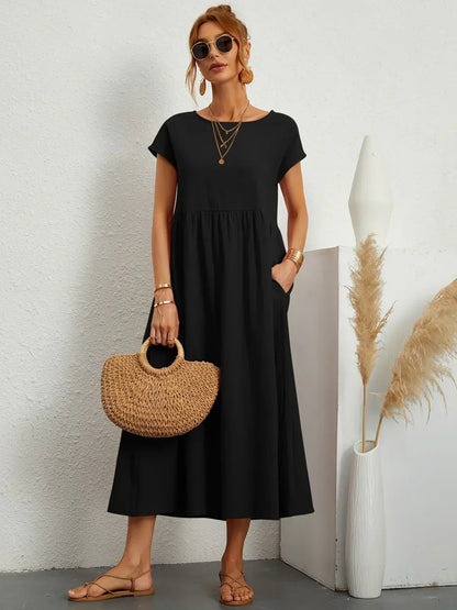 Elodie | Effortlessly Flowing All-Day Midi (Black)