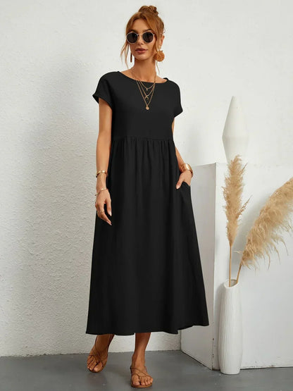 Elodie | Effortlessly Flowing All-Day Midi (Black)