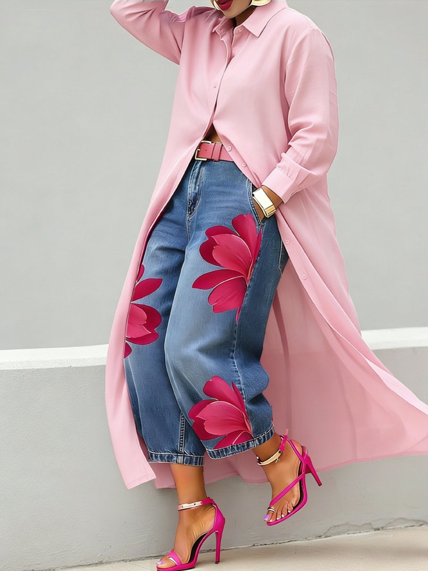 Sophia | Elegant Floral Wide-Leg Pants