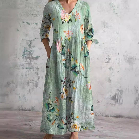 Maya | Flattering Floral Summer Maxi Dress