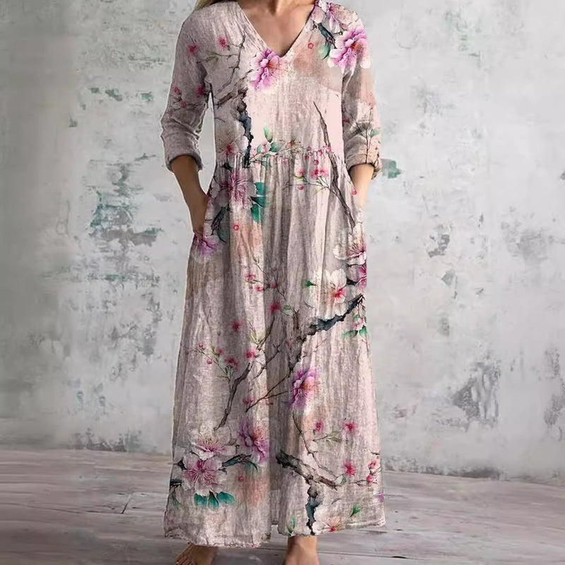 Caroline | Flattering Floral Summer Maxi Dress