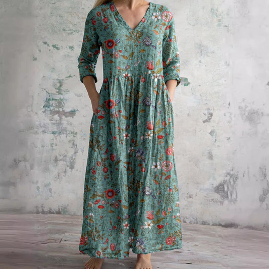 Olivia | Flattering Floral Summer Maxi Dress