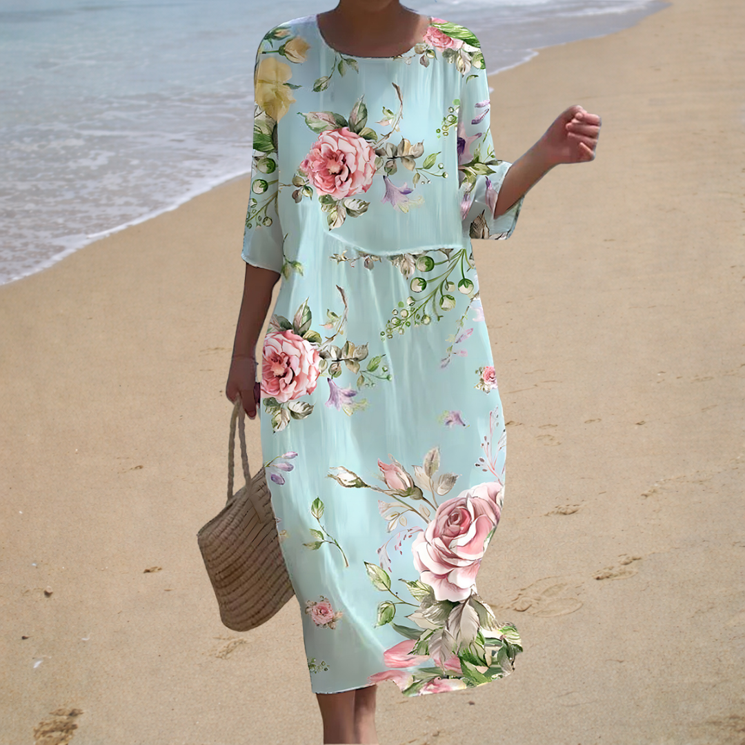 Flattering Printed Summer Dress