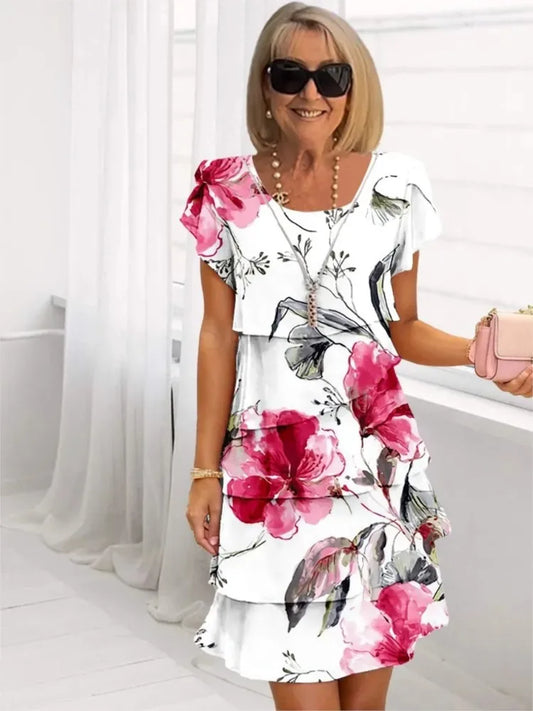 Cynthia | Effortlessly Skimming Ruffle Dress