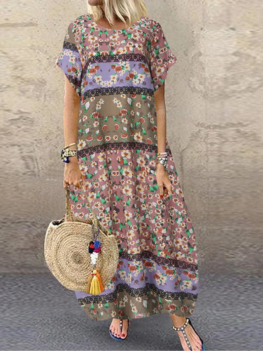 Velora – Printed Flowing Maxi Dress