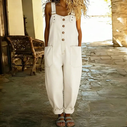Saylor | Soft Cotton Denim-Look Overalls