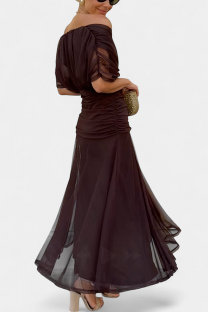 Freya - Flowing Floral V Neck Dress