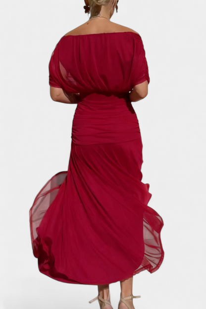 Freya - Flowing Floral V Neck Dress