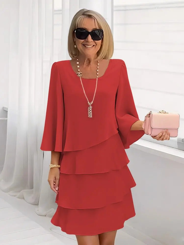 Catherine | Effortlessly Skimming Ruffle Dress