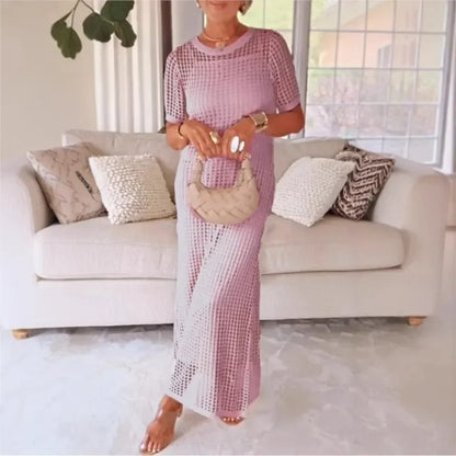 Vibrant Lilac Tiered Smocked Maxi Dress