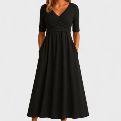 Diane | Elegant Midi Dress with Pockets