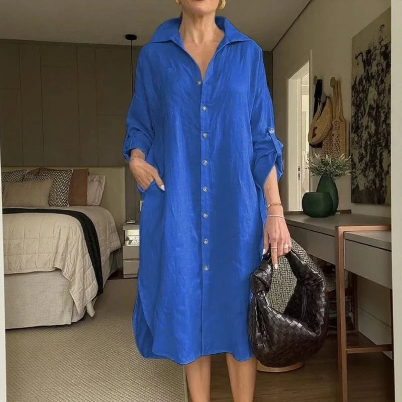 Sophisticated  Button-Down Shirt Dress