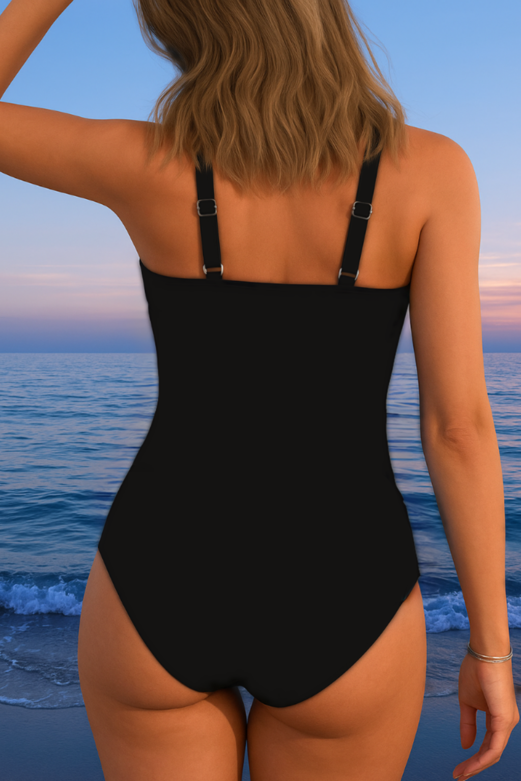 Constance | Luxe Wrap Swimsuit in Painterly Color