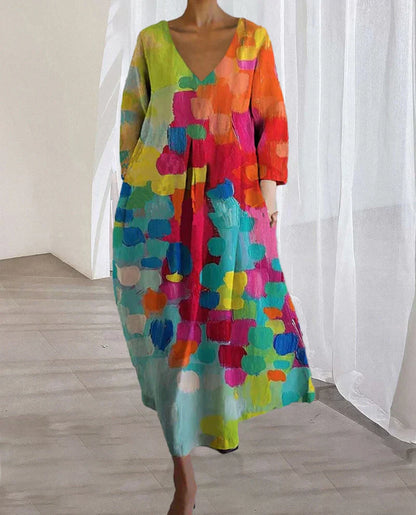Colorful Printed Dress for Women