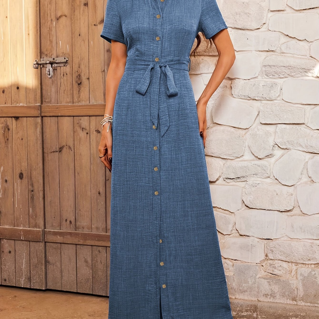 Augusta | Natural Silhouette Long Dress