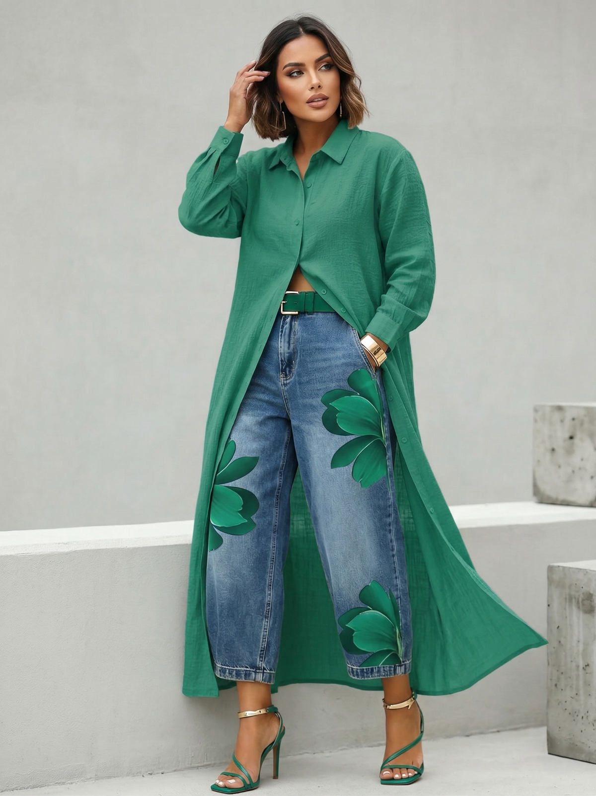 Sophia | Elegant Floral Wide-Leg Pants