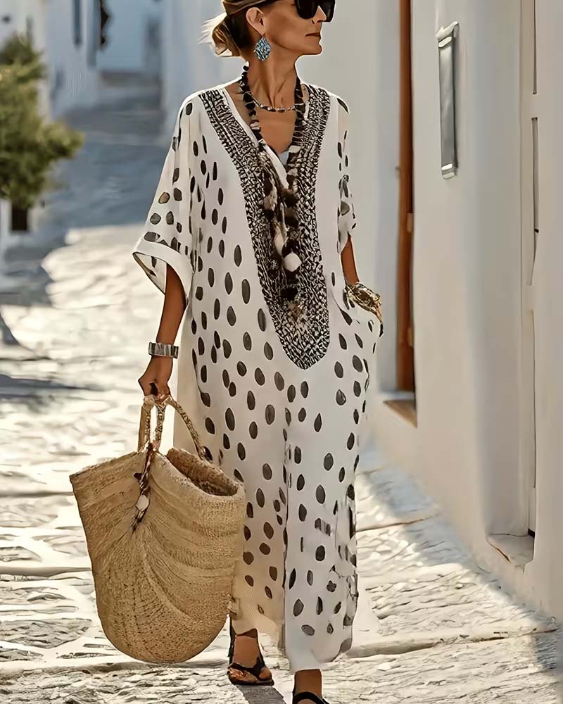 Dotty | The Effortless Resort V-Neck Dress