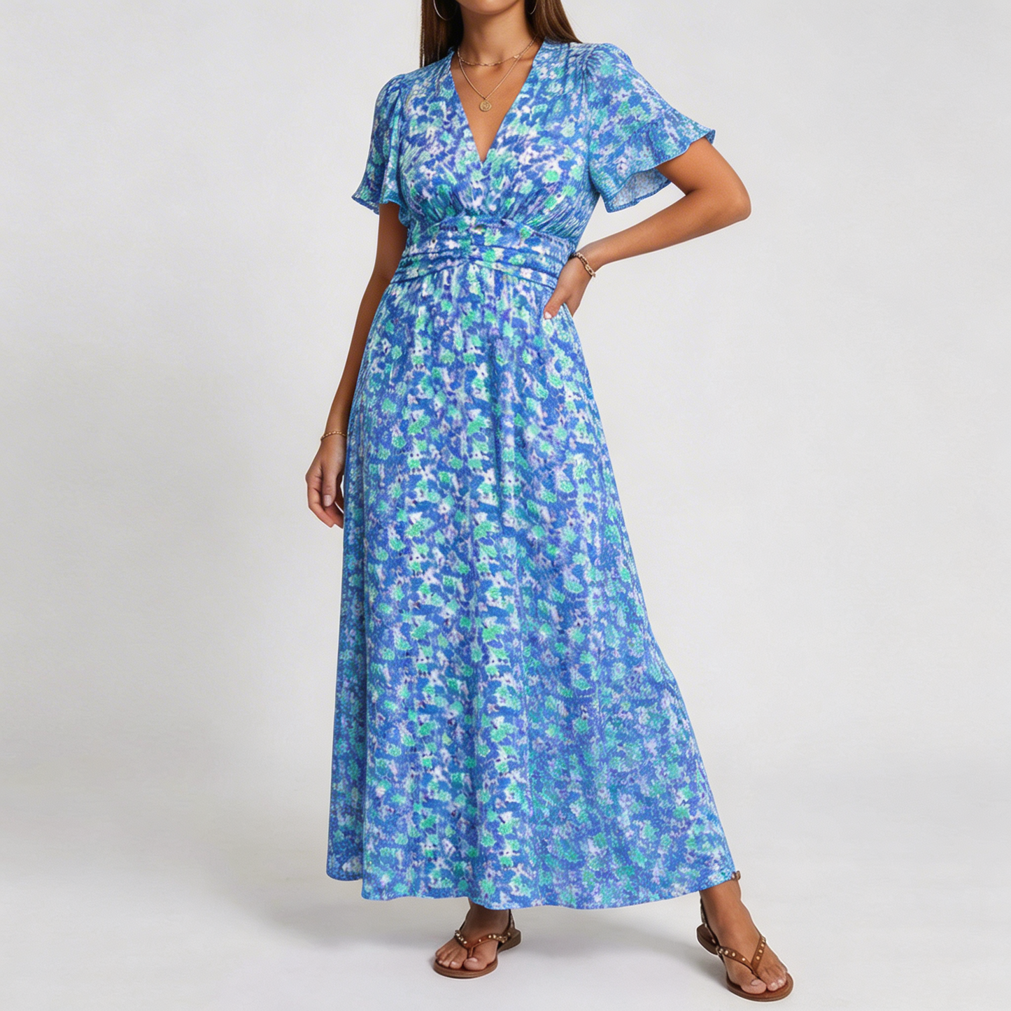 Mia | Flattering Printed Maxi Dress