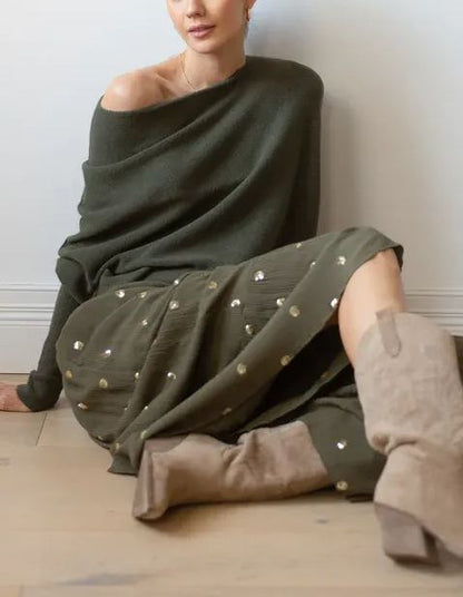 Mira | Asymmetric Draped Jumper