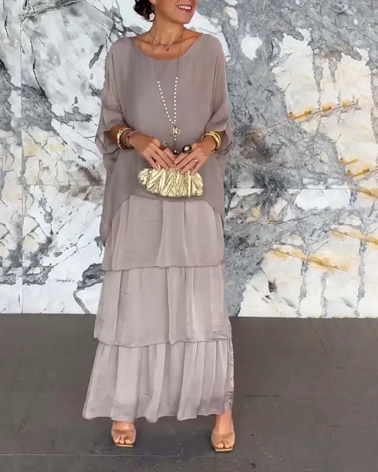 Overlay Tiered Maxi Dress