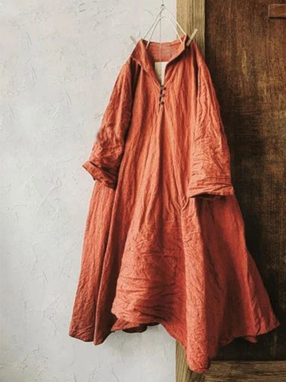 Artistic Geometric Print Oversized Shirt Dress