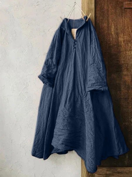 Artistic Geometric Print Oversized Shirt Dress