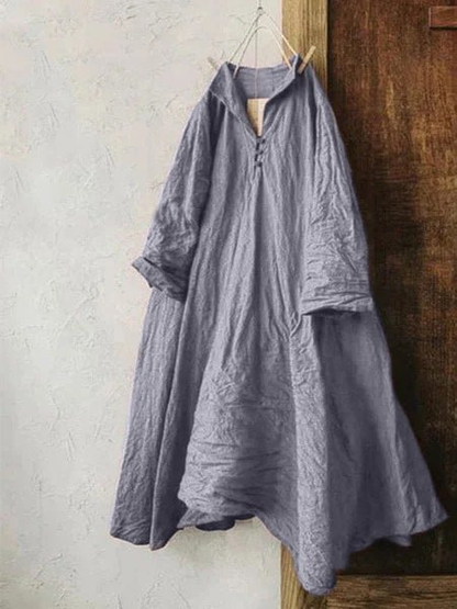 Artistic Geometric Print Oversized Shirt Dress