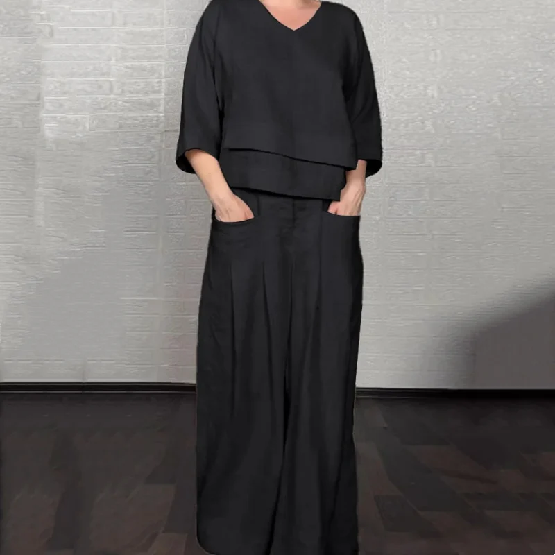 Isabel | Relaxed Linen-Cotton Two-Piece Set