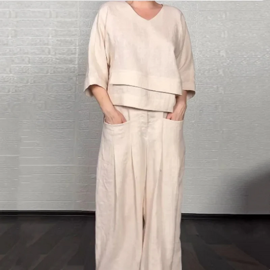 Isabel | Relaxed Linen-Cotton Two-Piece Set