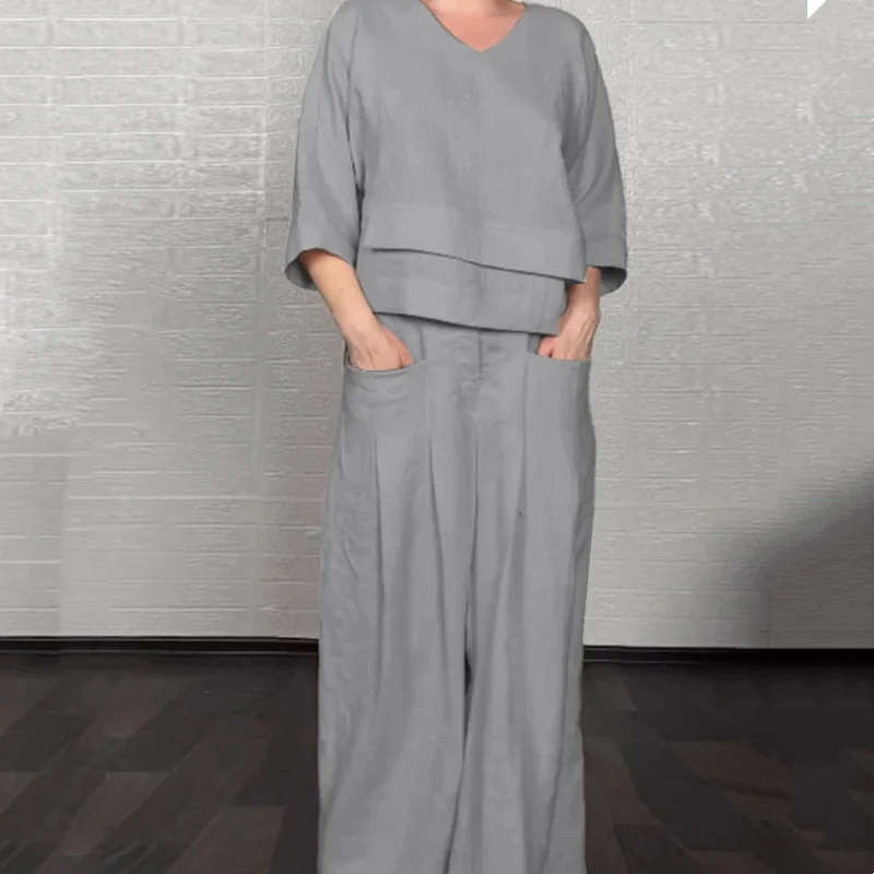Isabel | Relaxed Linen-Cotton Two-Piece Set