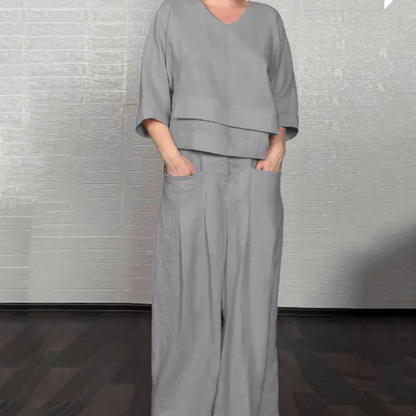 Isabel | Relaxed Linen-Cotton Two-Piece Set