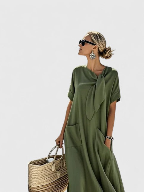 Claire | Elegant Flattering Dress - Green