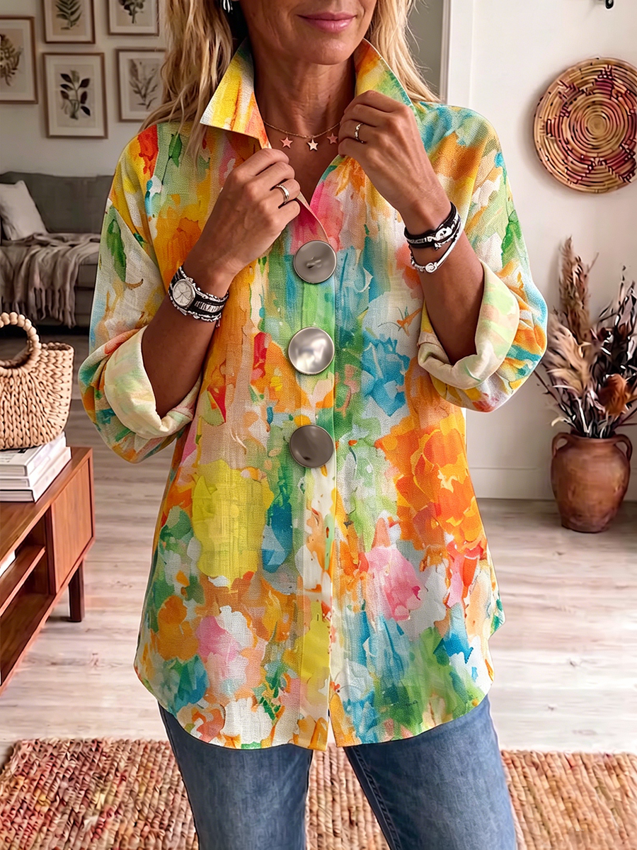 Aurora | The Watercolor Button Shirt