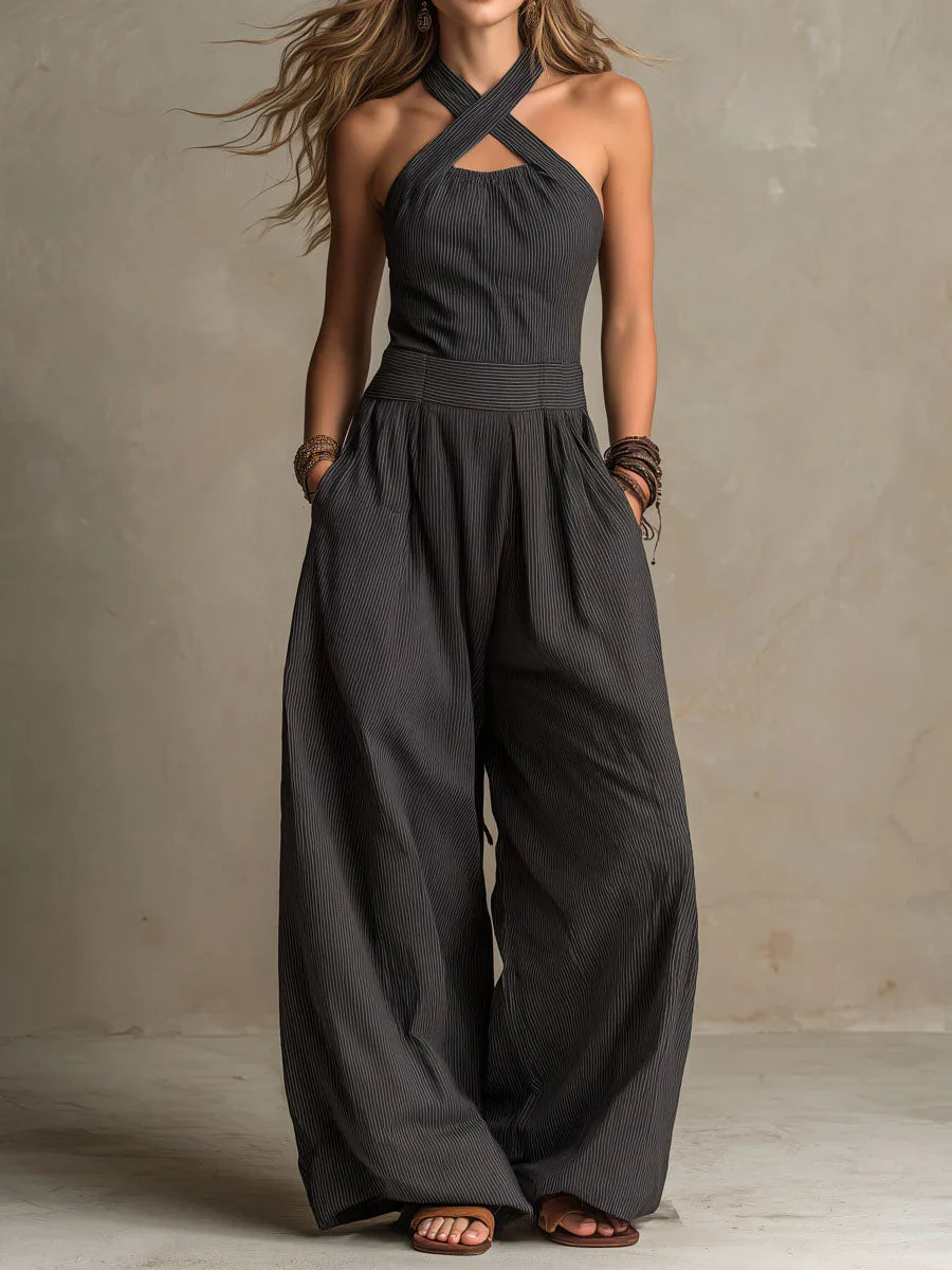Monroe | The Halter Linen Jumpsuit