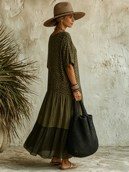 Celeste | The Leopard Chiffon Dress