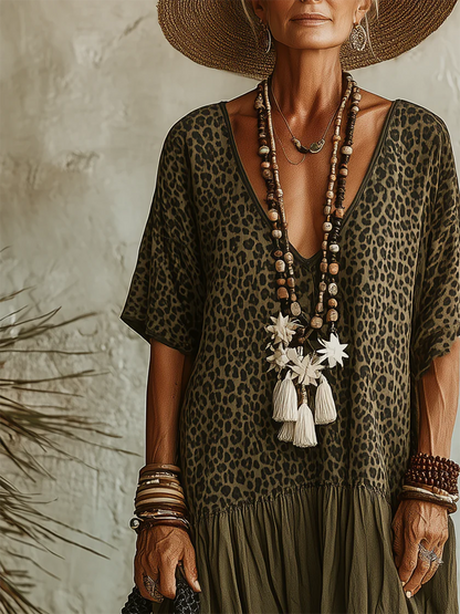 Celeste | The Leopard Chiffon Dress