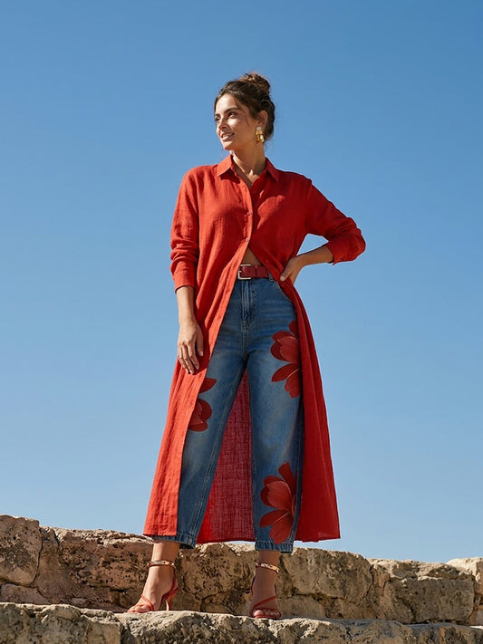 Sophia | Elegant Floral Wide-Leg Pants