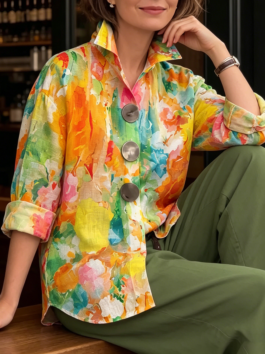 Aurora | The Watercolor Button Shirt