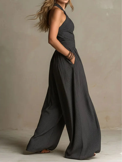 Monroe | The Halter Linen Jumpsuit